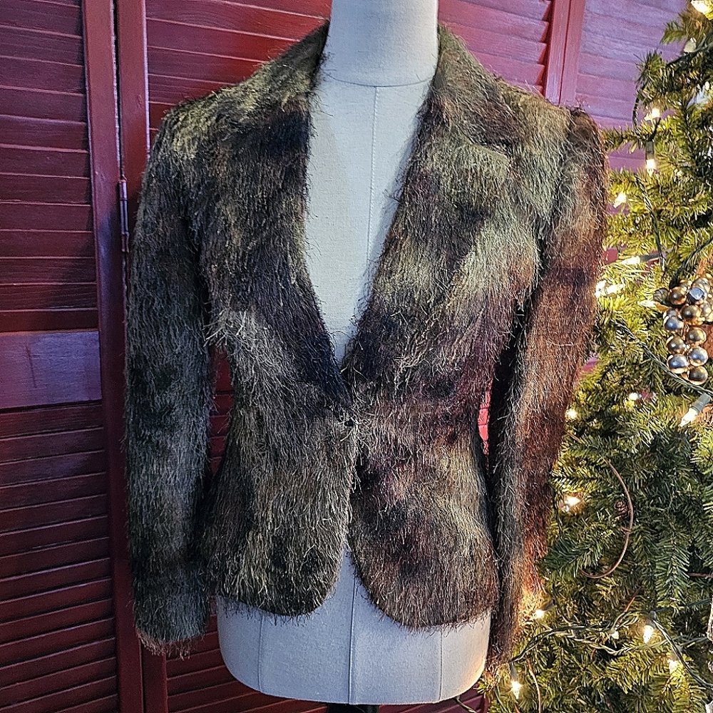 Insight Faux Fur Blazer size 2 Boutique